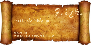 Feit Ádám névjegykártya